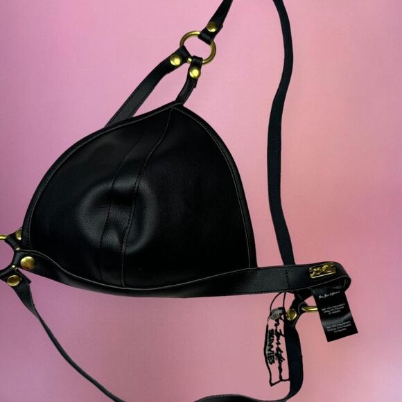 For Love and Lemons matching faux leather bralette and thong lingerie set - Picture 8 of 8